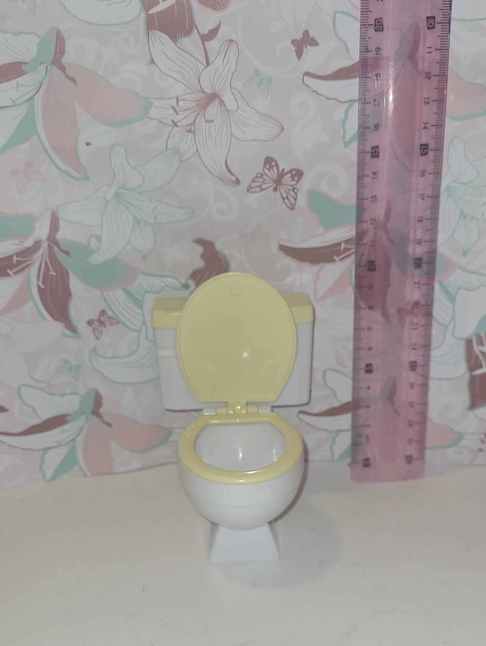 Home Bath Mini Toy Toilet - Yellow and White